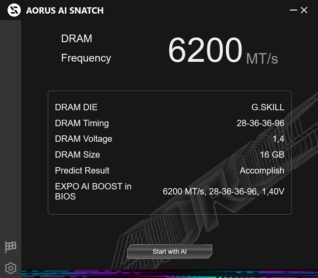 AORUS AI Snatch meng-overclock RAM Anda
