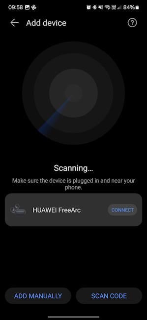 HUAWEI FreeArc terdeteksi segera setelah Anda membuka casingnya