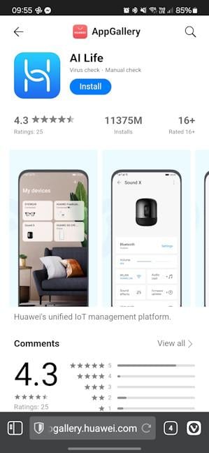 Anda harus menginstal aplikasi AI Life